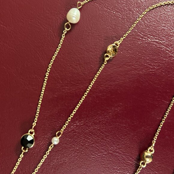 Loft Long Double Chain Station Necklace - Picture 5 of 10